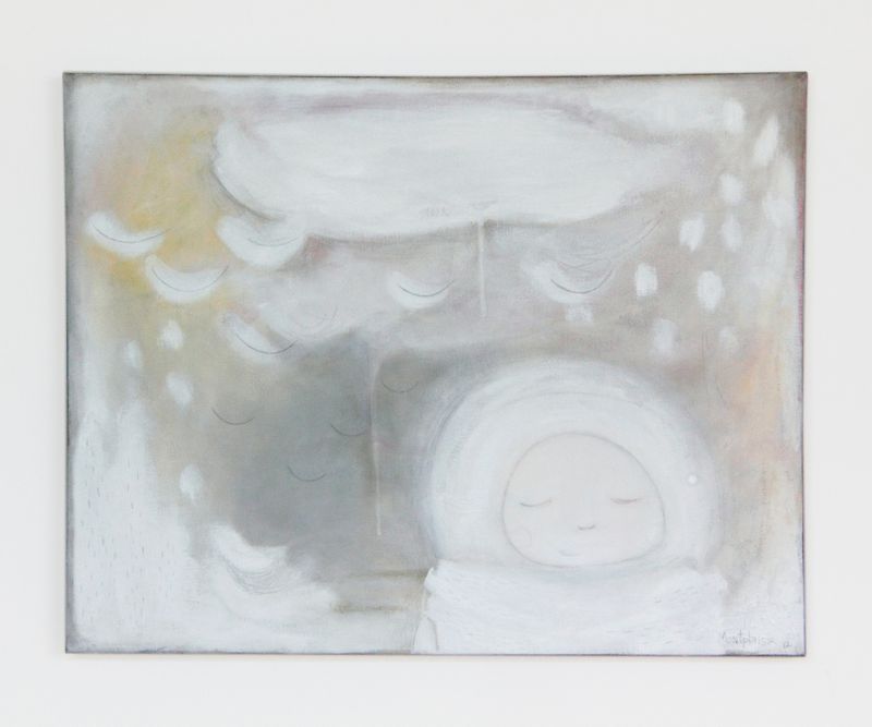 "Sourires disséminés", acrylique sur toile, 22" X 28 ", 2012