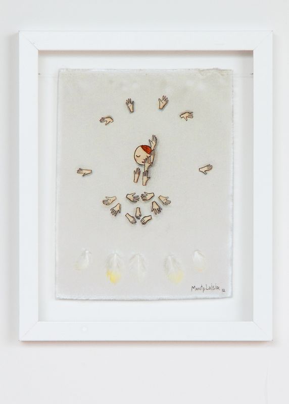 "Ma mue", peinture sur soie, 6" x 8", 2012